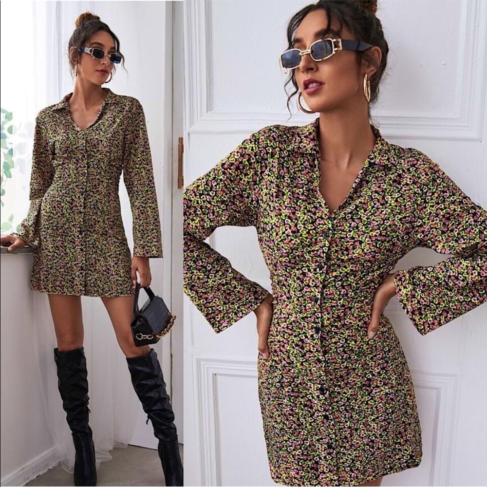 Zara Liberty Floral Printed Mini Dress | Boho Y2K 90s Retro